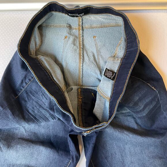 STITCH STAR Women Skinny Jeans size 16 US Blue Mid Rise Stretch Boot Cut - Picture 9 of 11